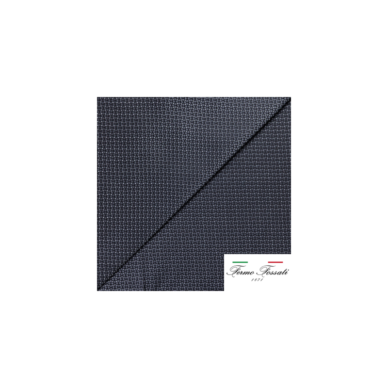 Jacquard 100% soie - Motif géométrique gris anthracite