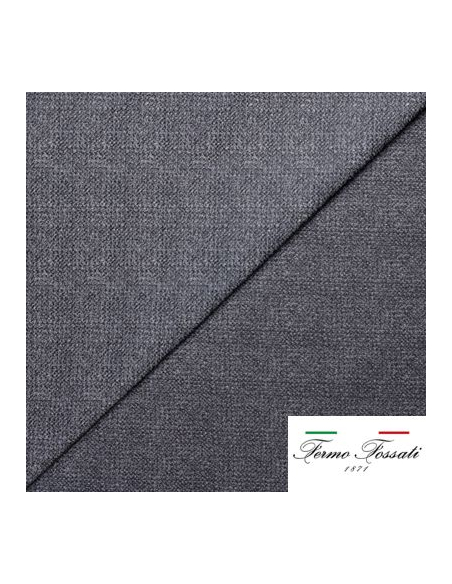 Jacquard 100% soie - Motif micro-grain gris argenté