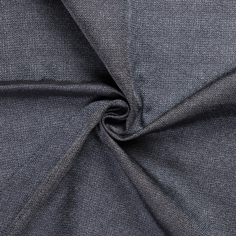 Jacquard 100% soie - Motif micro-grain gris argenté