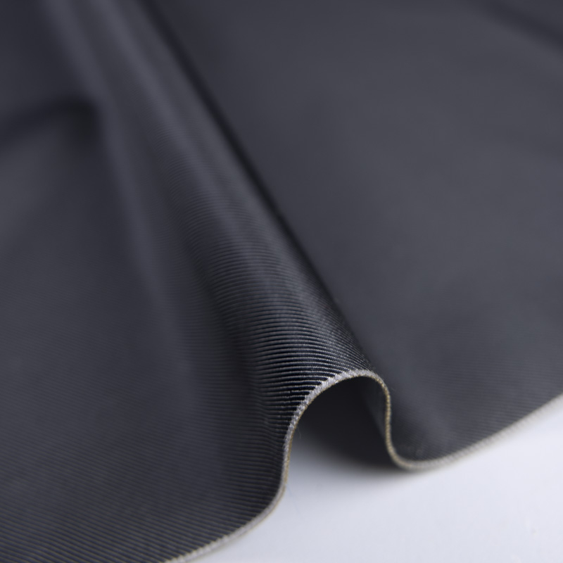 Twill 100% soie double face – Anthracite & gris