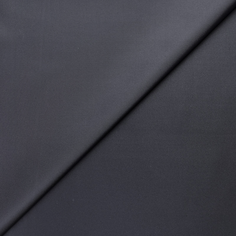 Twill 100% soie double face – Anthracite & gris