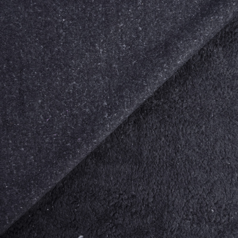 Fausse fourrure mouton (Sherpa) – Anthracite