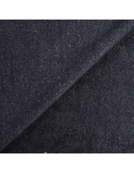 Fausse fourrure mouton (Sherpa) – Anthracite