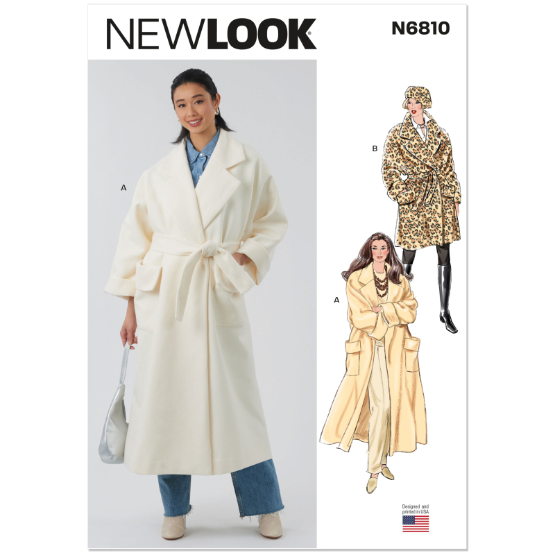 Patron New Look 6810 - Manteau swing oversize