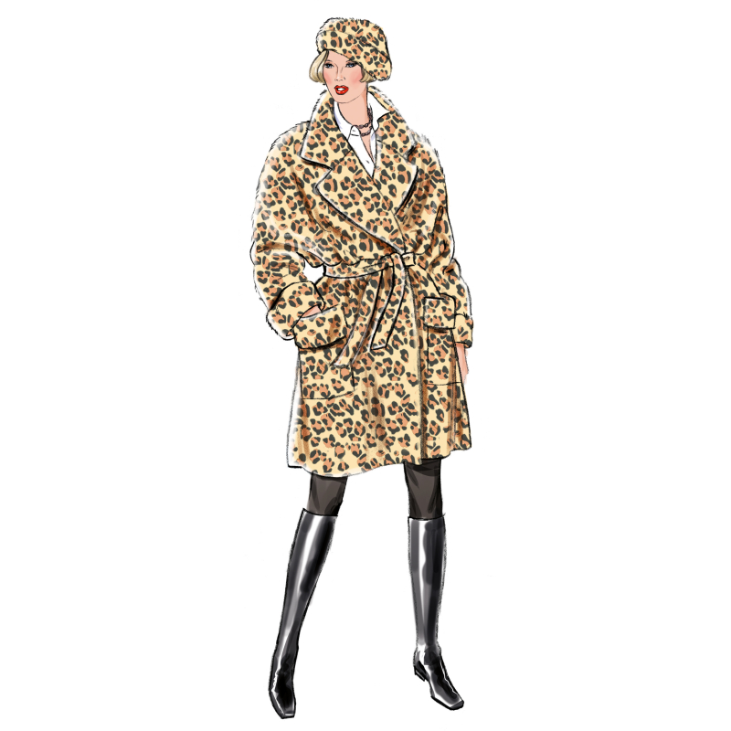 Patron New Look 6810 - Manteau swing oversize