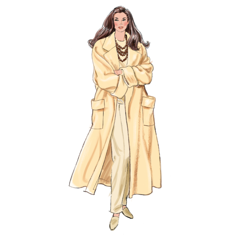 Patron New Look 6810 - Manteau swing oversize