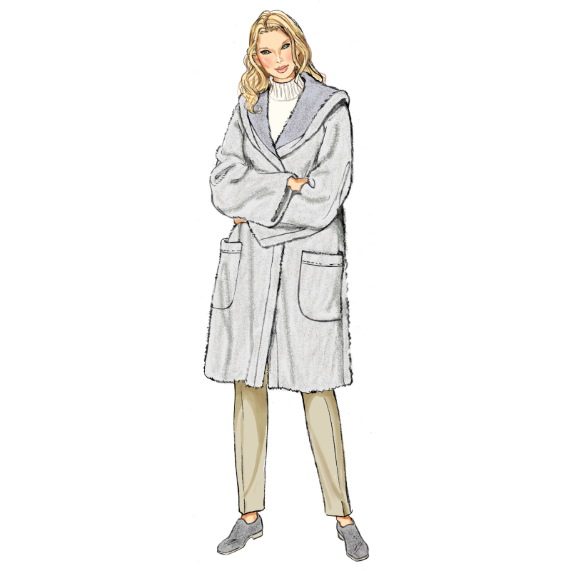 Patron New Look 6811 - Manteau à capuche deux longueurs