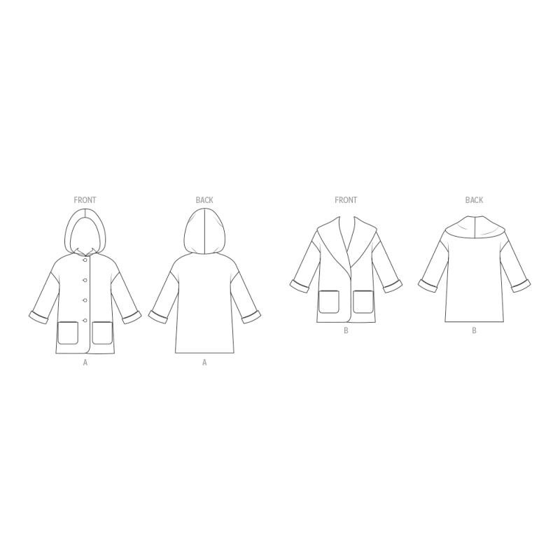 Patron New Look 6819 - Manteau doublé pour enfant
