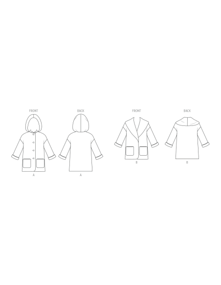 Patron New Look 6819 - Manteau doublé pour enfant