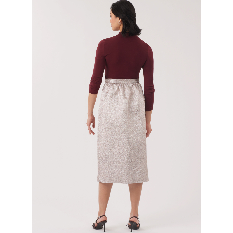Patron New Look 6813 - Jupe portefeuille deux longueurs