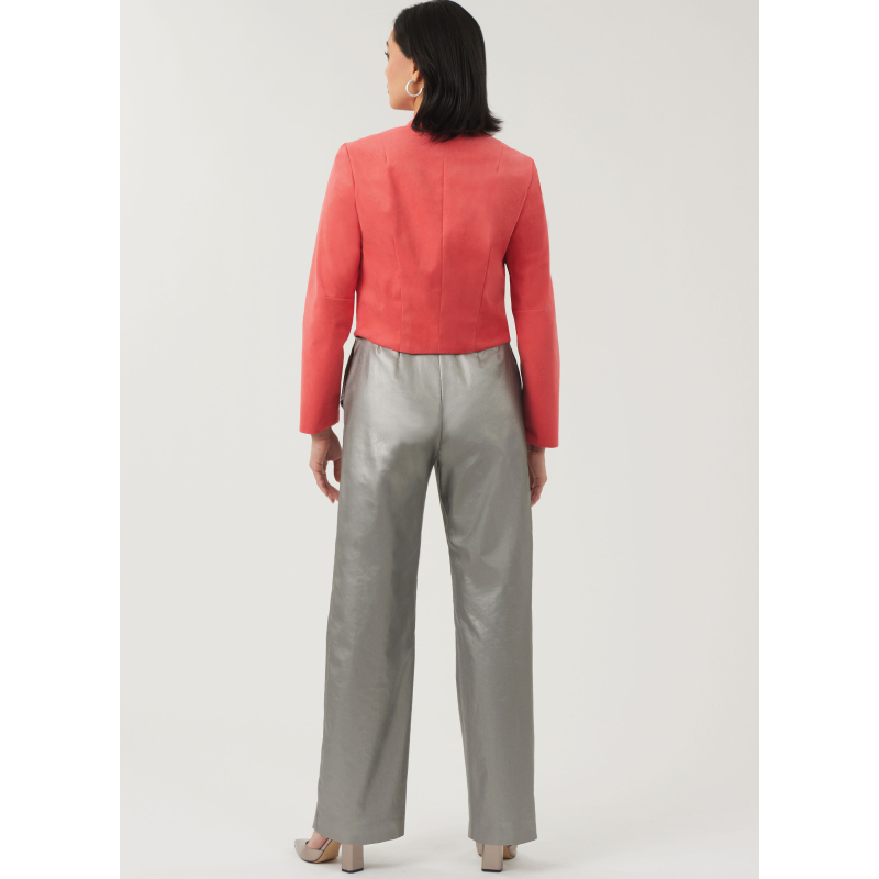 Patron New Look 6817 - Veste drapée avant, gilet & pantalon droit