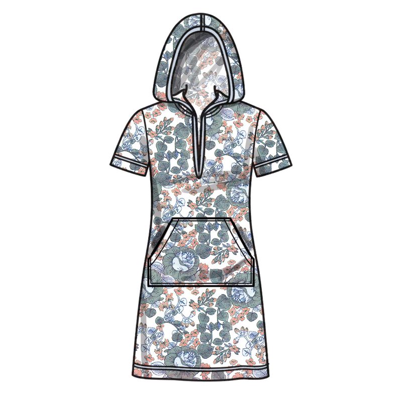 Patron New Look 6818 - Hoodie à capuche, pantalon & robe en maille