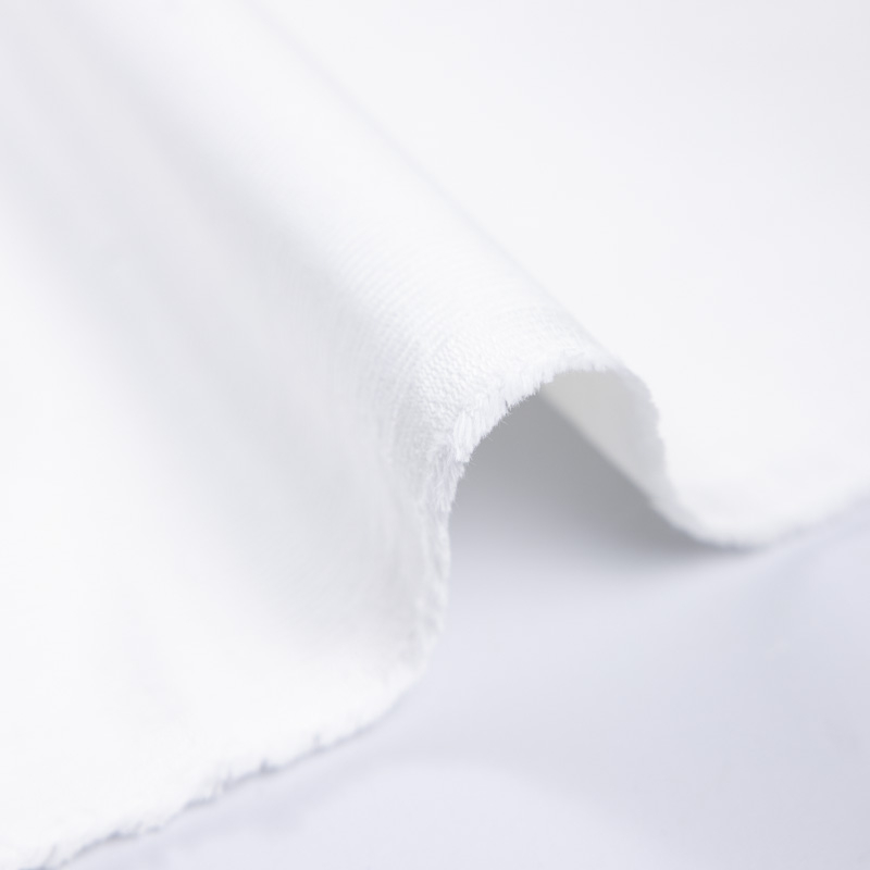 Velours côtelé 500 raies coton & élasthanne - Blanc