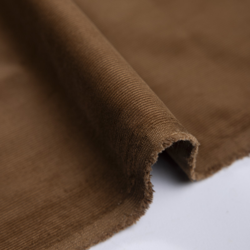 Velours côtelé 500 raies coton & élasthanne - Caramel