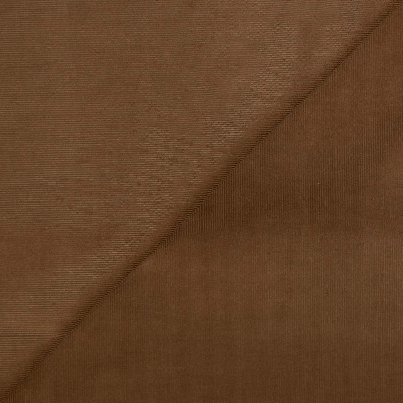 Velours côtelé 500 raies coton & élasthanne GOTS - Caramel