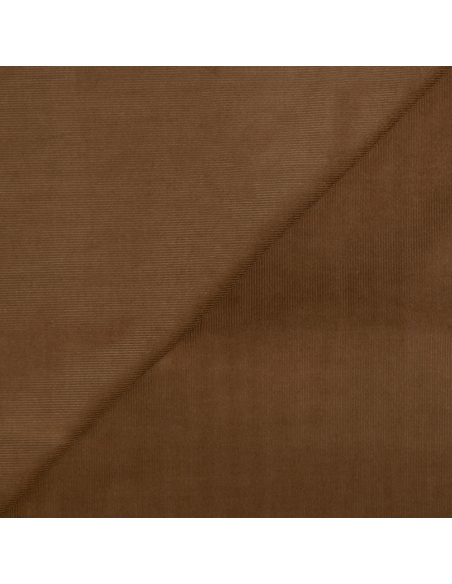 Velours côtelé 500 raies coton & élasthanne GOTS - Caramel