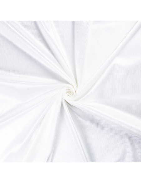 Velours côtelé 500 raies coton, viscose & élasthanne - Blanc