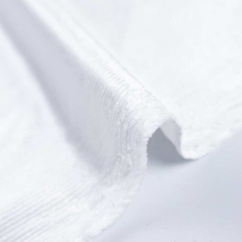 Velours côtelé 500 raies coton, viscose & élasthanne - Blanc