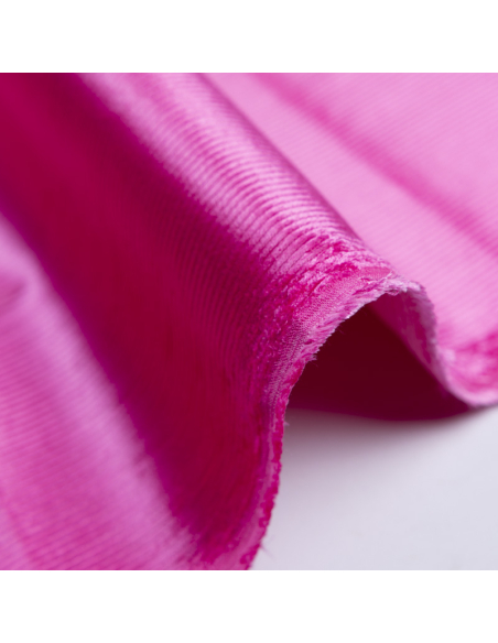 Velours côtelé 500 raies coton, viscose & élasthanne - Rose bonbon