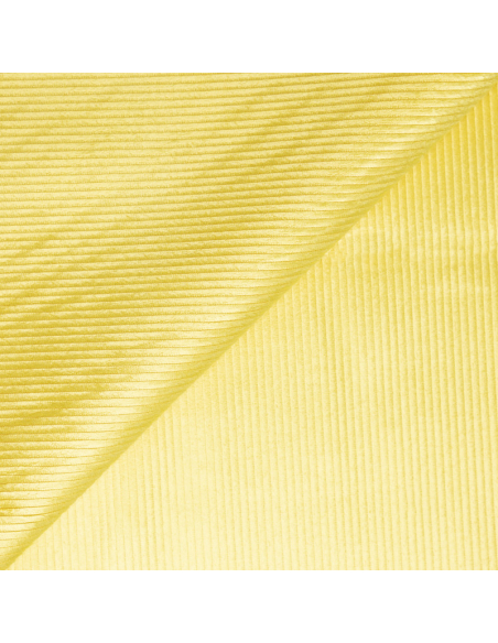 Velours côtelé 500 raies coton, viscose & élasthanne - Jaune