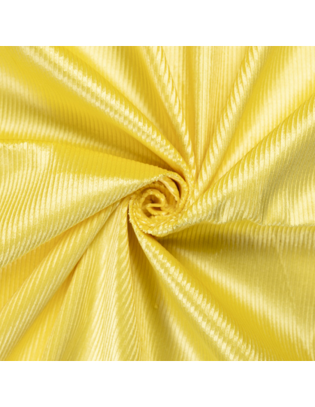 Velours côtelé 500 raies coton, viscose & élasthanne - Jaune
