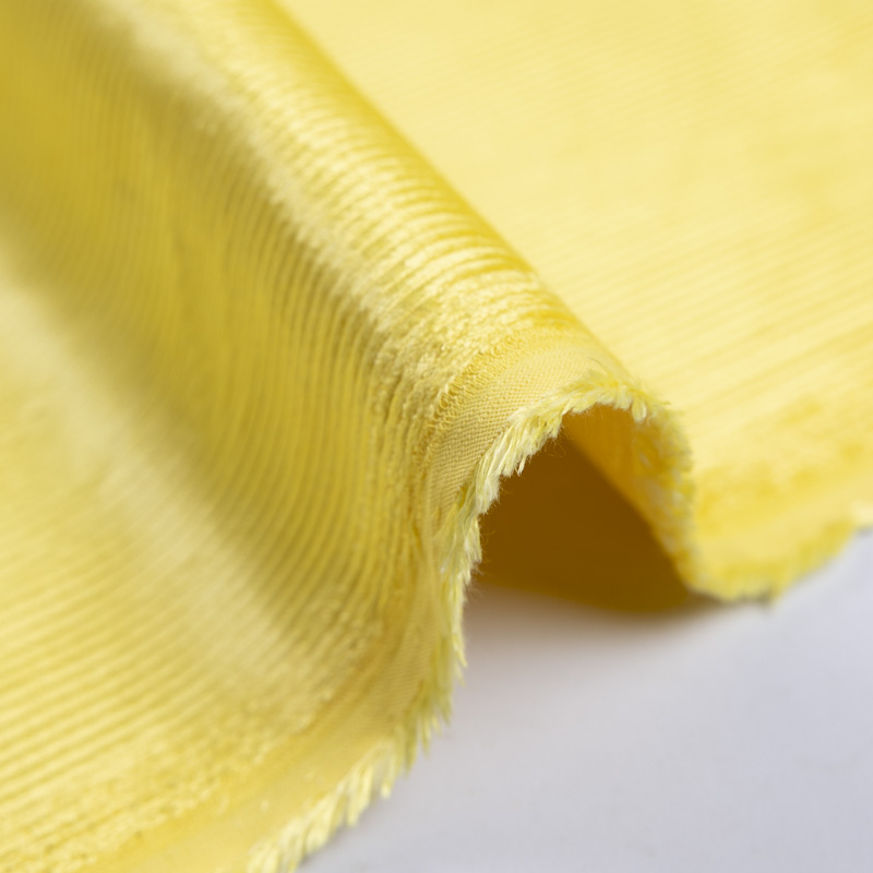 Velours côtelé 500 raies coton, viscose & élasthanne - Jaune