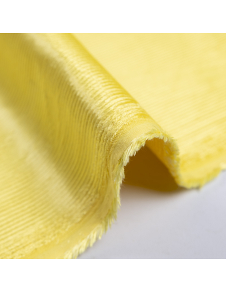Velours côtelé 500 raies coton, viscose & élasthanne - Jaune