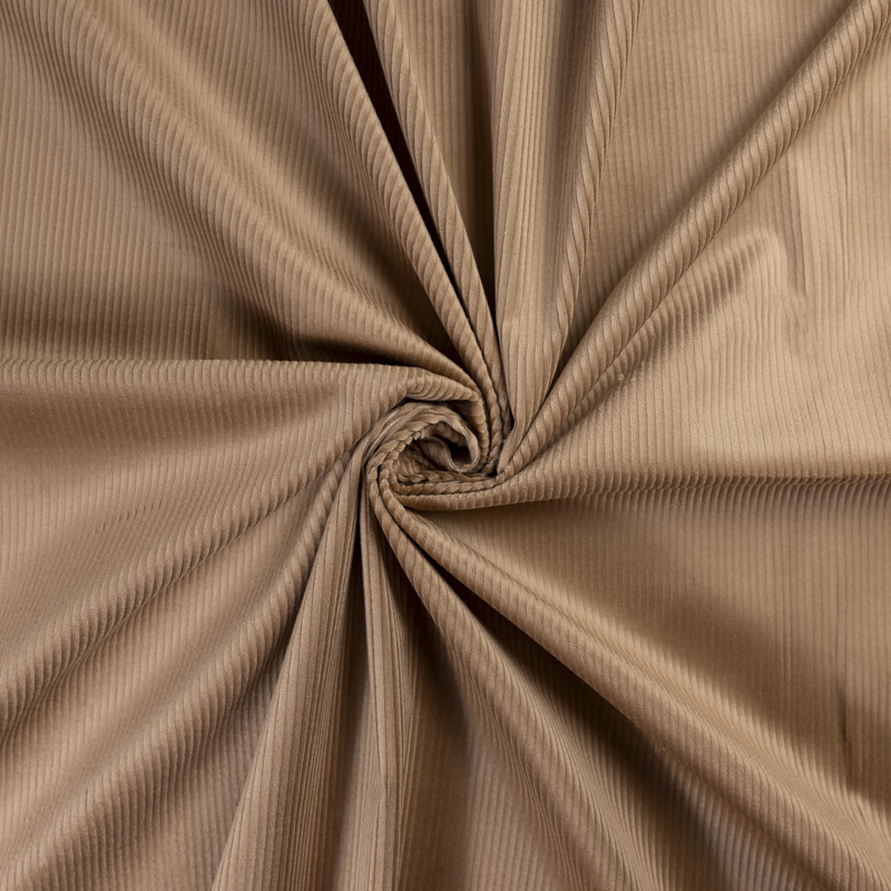 Velours côtelé 500 raies coton & élasthanne - Camel