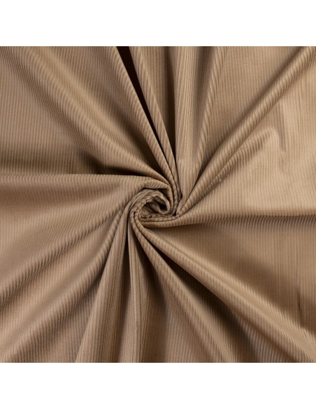 Velours côtelé 500 raies coton & élasthanne - Camel