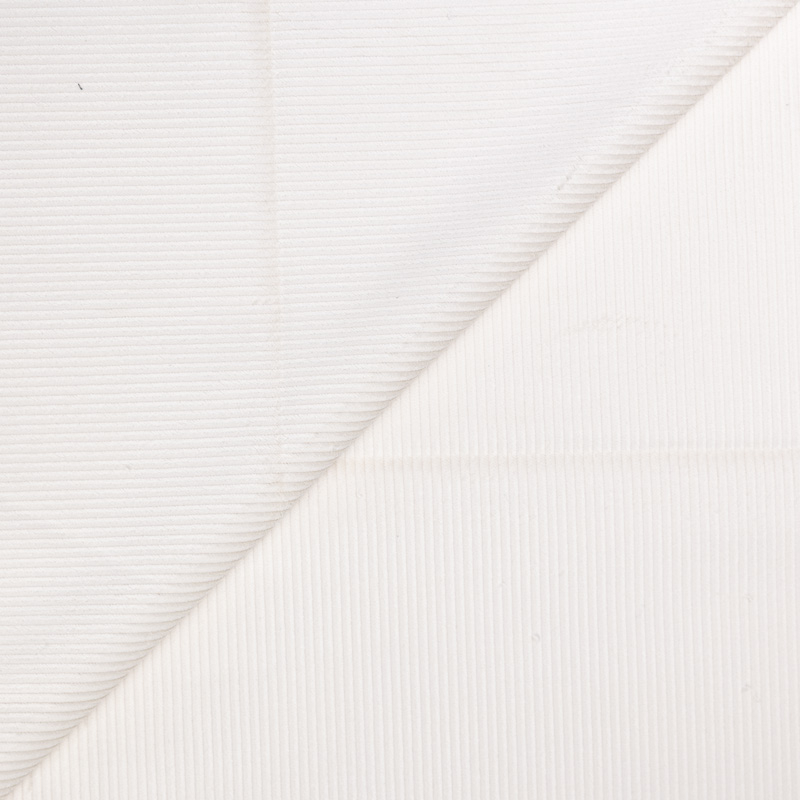 Velours côtelé 300 raies coton & élasthanne - Crème