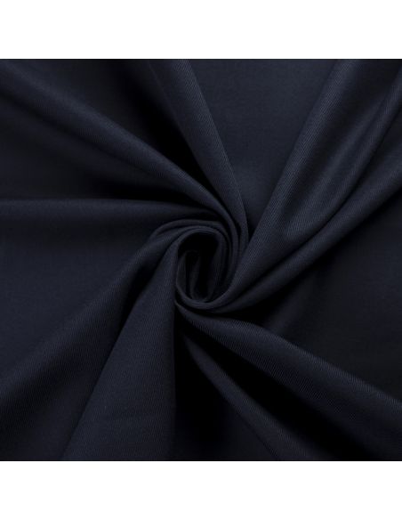 Tissu tailleur sergé de laine vierge - Marine