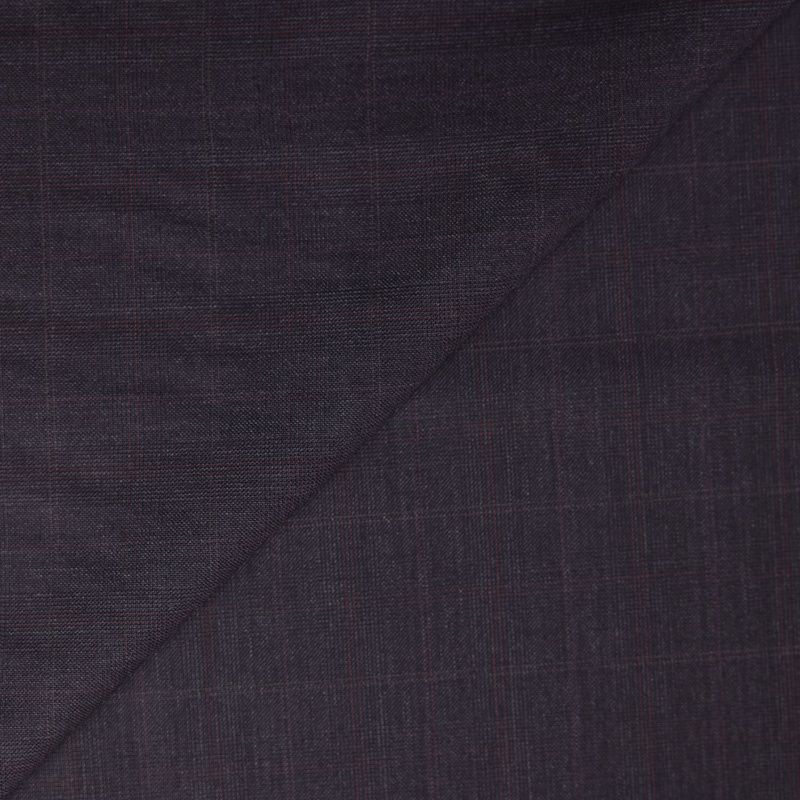 Tissu tailleur 100% laine – Carreaux fines lignes bordeaux