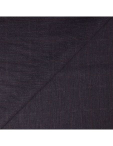 Tissu tailleur 100% laine – Carreaux fines lignes bordeaux