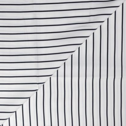 Twill 100% viscose – Rayé noir et écru