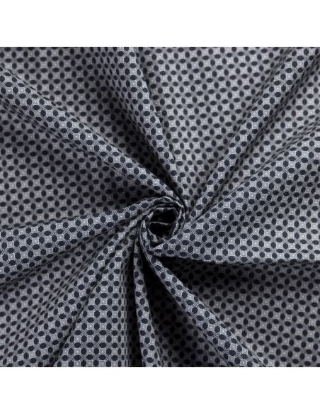 Popeline 100% coton - Motif géométrique noir