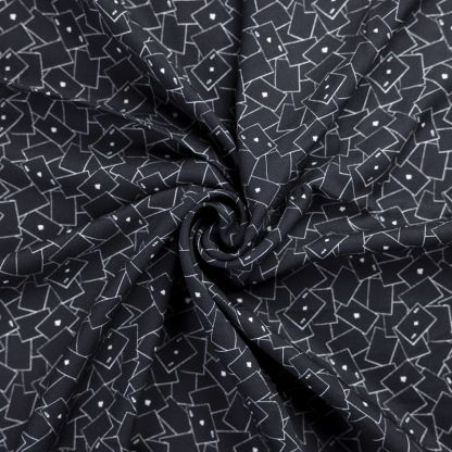 Twill 100% viscose – Cartes à jouer fond noir 2