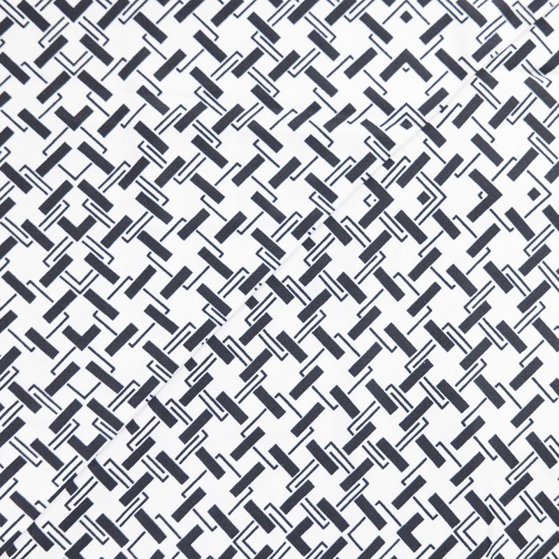 Twill 100% viscose – Quadrillage noir et blanc