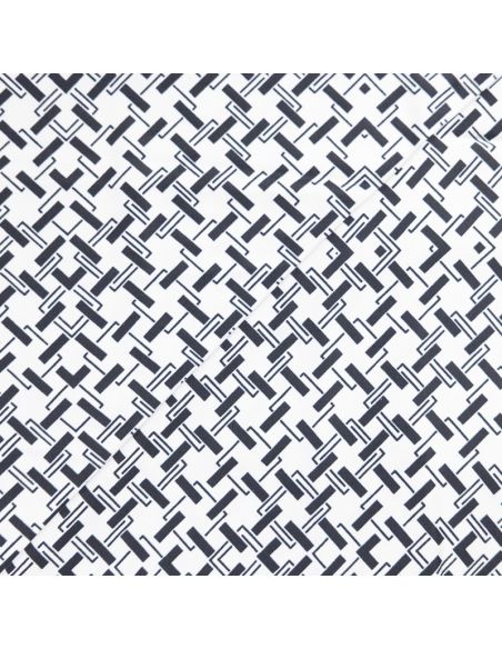 Twill 100% viscose – Quadrillage noir et blanc