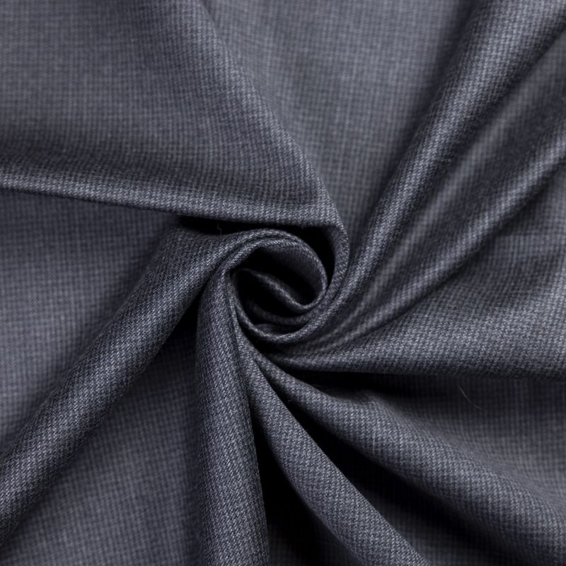 Tissu tailleur 100% laine – Pieds-de-puce noire et gris