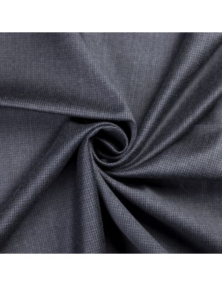 Tissu tailleur 100% laine – Pieds-de-puce noire et gris