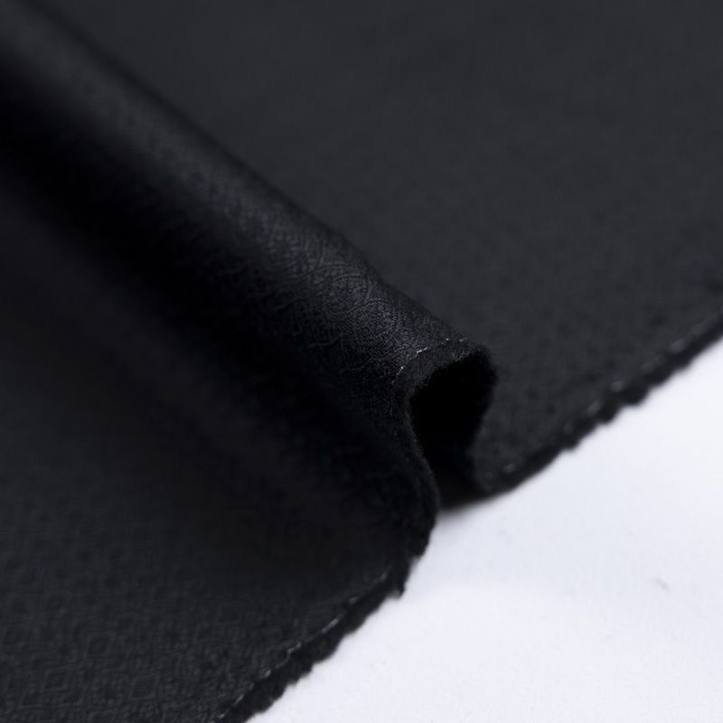 Tissu tailleur 100% laine jacquard – Noir