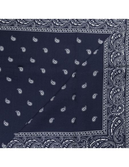 Panneau étoffe 100% viscose – Bandana marine