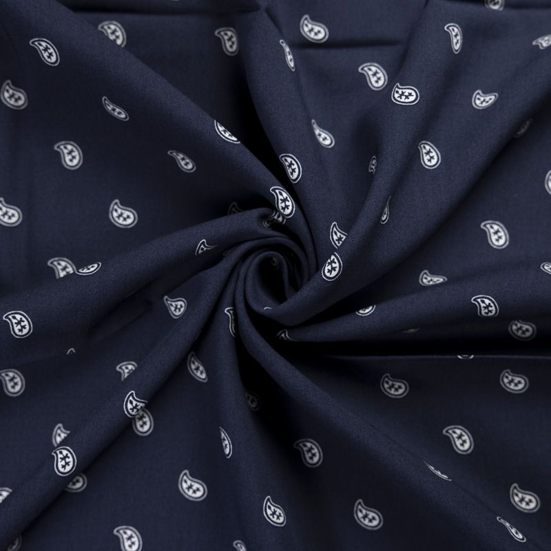 Panneau étoffe 100% viscose – Bandana marine