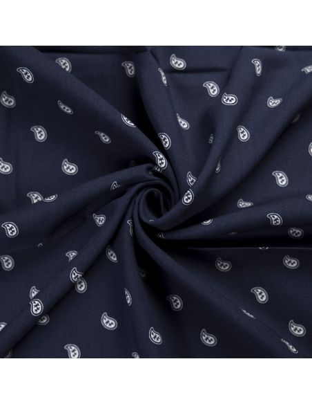 Panneau étoffe 100% viscose – Bandana marine