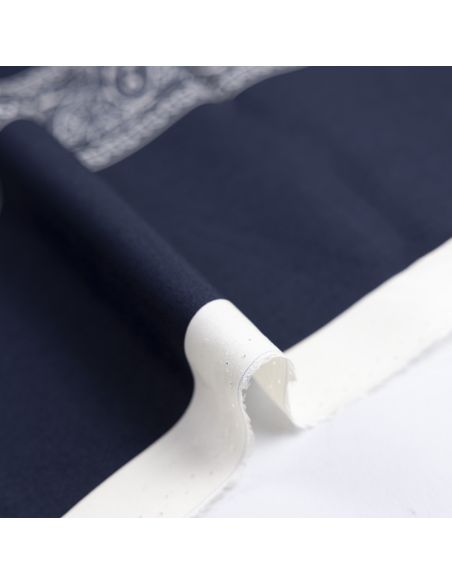 Panneau étoffe 100% viscose – Bandana marine