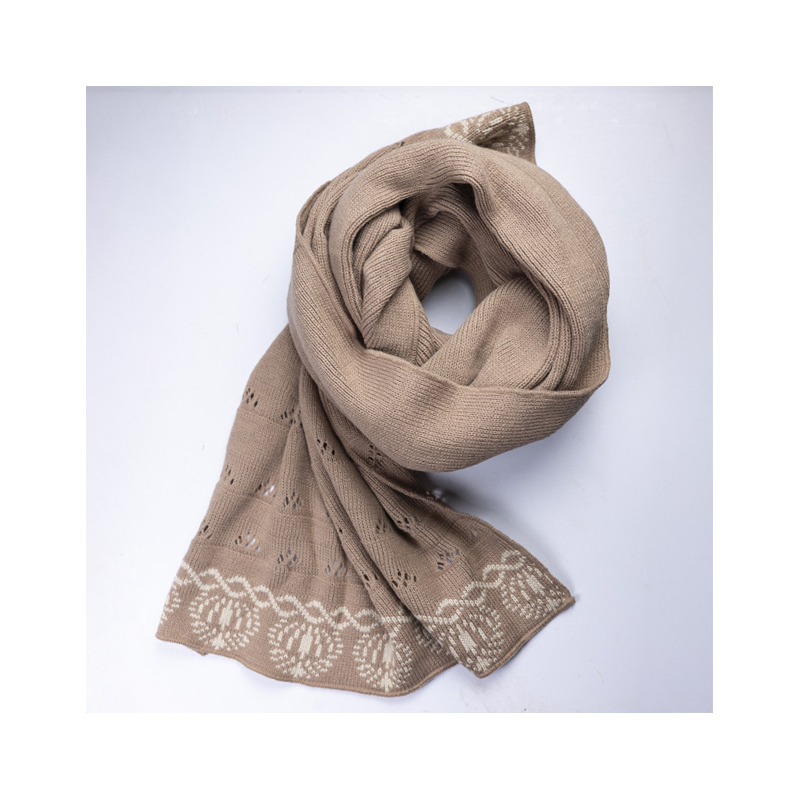 Étole jacquard - Rosace cappuccino