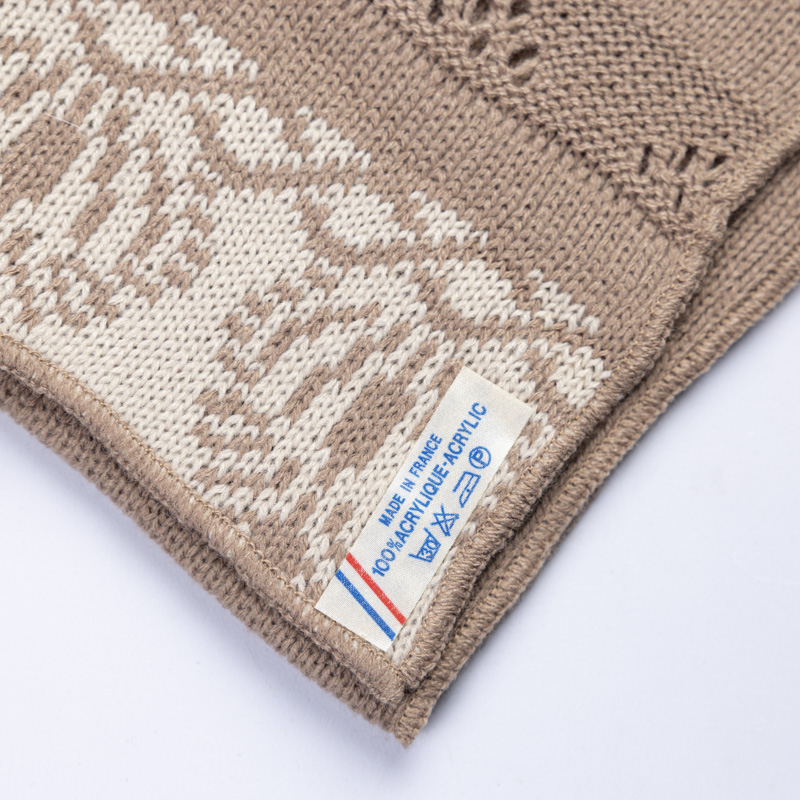 Étole jacquard - Rosace cappuccino