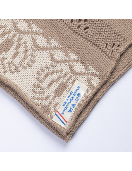 Étole jacquard - Rosace cappuccino