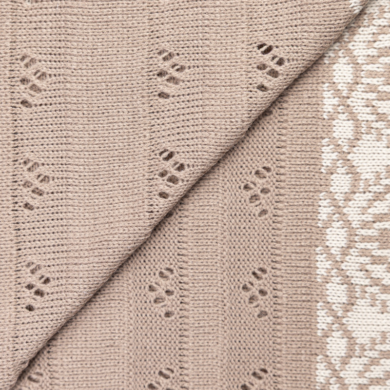 Étole jacquard - Rosace cappuccino