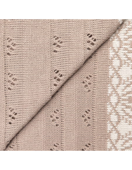 Étole jacquard - Rosace cappuccino
